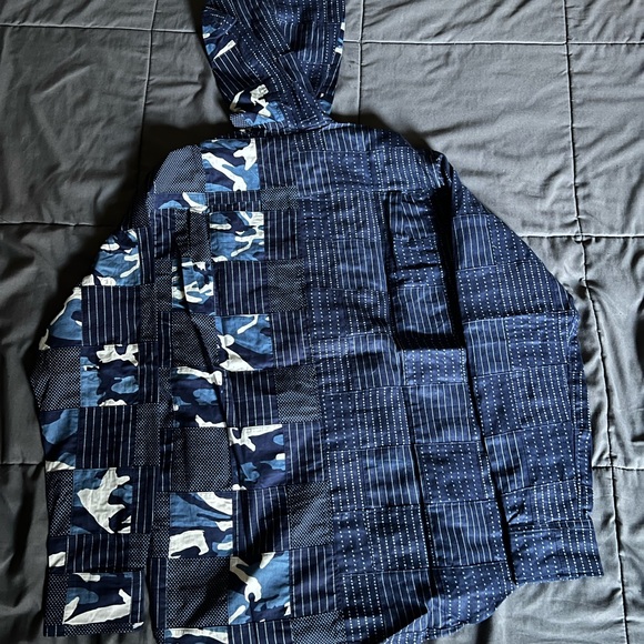 Emotionally Unavailable Flannel Button Up Shirt Blue - Picture 2 of 4